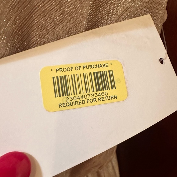 H by‎ Halston Shimmering Beige Midi Dress NWT - Picture 13 of 13